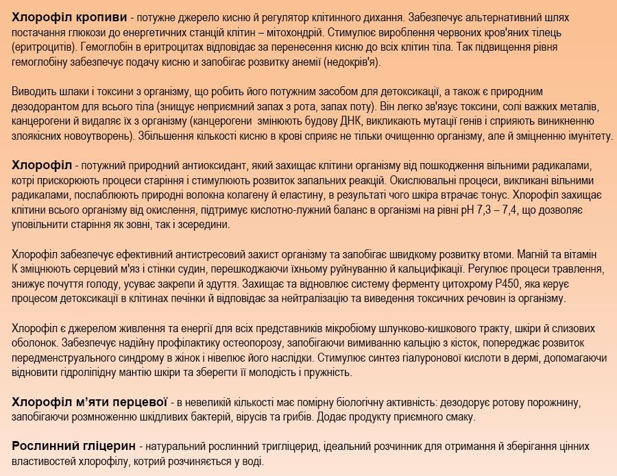хлорофіл для імунітету
